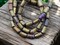 *16* 9x5mm Etched Gold Washed Purple Lustered Jet Black Tube Beads
